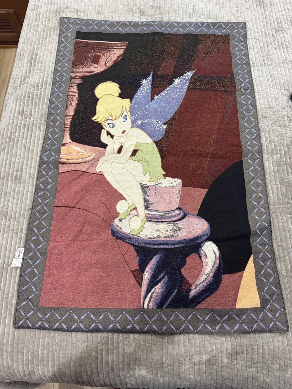 Disney Tinker bell Wall Tapestry in Green, Purple, Blue and Pink
